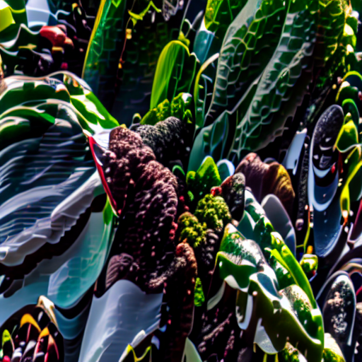 161_A motorized bicycle covered with greens and beans..png